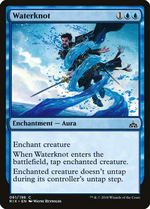 Waterknot, carta Magic di tipo Enchantment — Aura illustrata da Wayne Reynolds