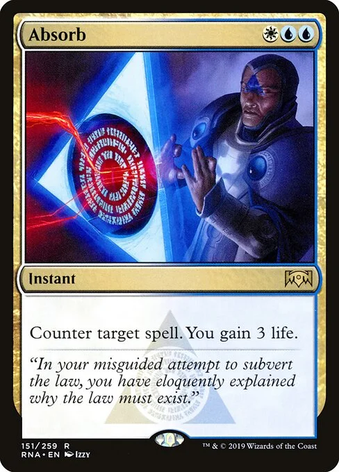 Absorb, carta Magic di tipo Instant illustrata da Izzy