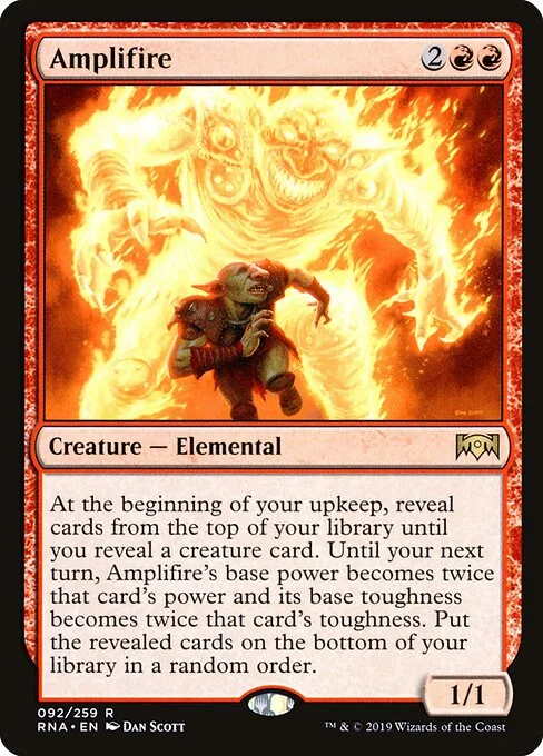 Amplifire, carta Magic di tipo Creature — Elemental illustrata da Dan Murayama Scott