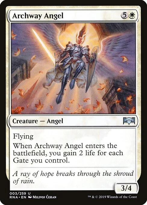 Archway Angel, carta Magic di tipo Creature — Angel illustrata da Milivoj Ćeran
