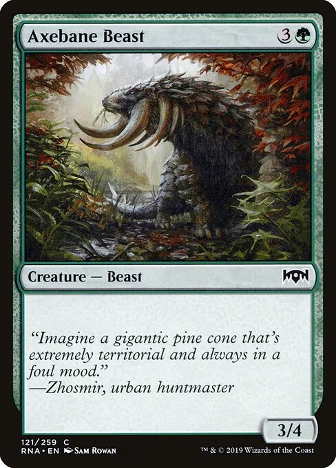 Axebane Beast, carta Magic di tipo Creature — Beast illustrata da Sam Rowan