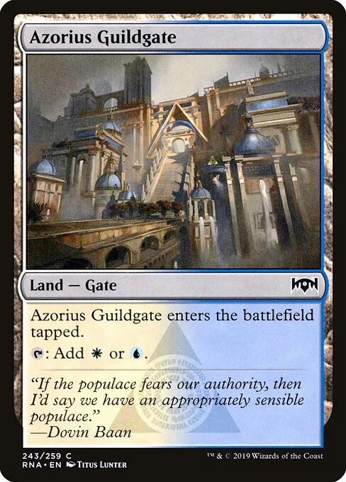 Azorius Guildgate, carta Magic di tipo Land — Gate illustrata da Titus Lunter