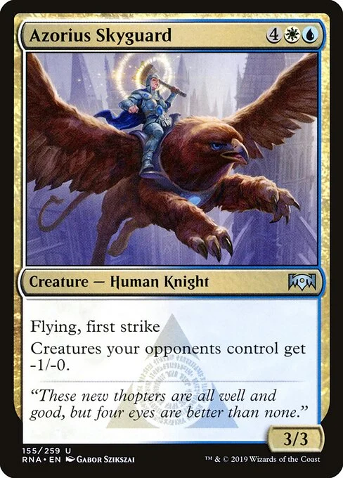 Azorius Skyguard, carta Magic di tipo Creature — Human Knight illustrata da Gabor Szikszai
