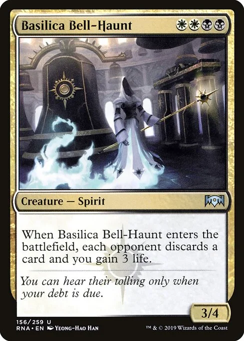 Basilica Bell-Haunt, carta Magic di tipo Creature — Spirit illustrata da Yeong-Hao Han