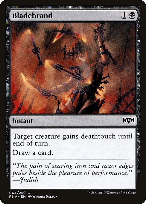 Bladebrand, carta Magic di tipo Instant illustrata da Winona Nelson