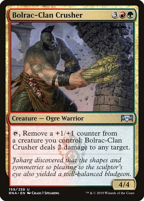 Bolrac-Clan Crusher, carta Magic di tipo Creature — Ogre Warrior illustrata da Craig J Spearing