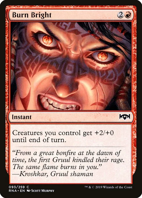 Burn Bright, carta Magic di tipo Instant illustrata da Scott Murphy