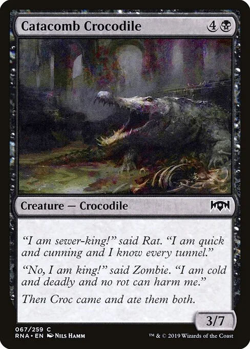 Catacomb Crocodile, carta Magic di tipo Creature — Crocodile illustrata da Nils Hamm