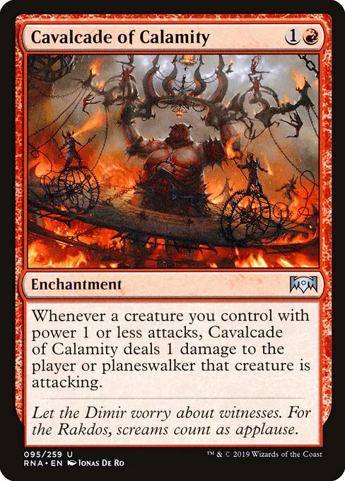 Cavalcade of Calamity, carta Magic di tipo Enchantment illustrata da Jonas De Ro
