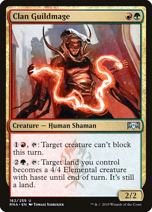 Clan Guildmage, carta Magic di tipo Creature — Human Shaman illustrata da Tomasz Jedruszek