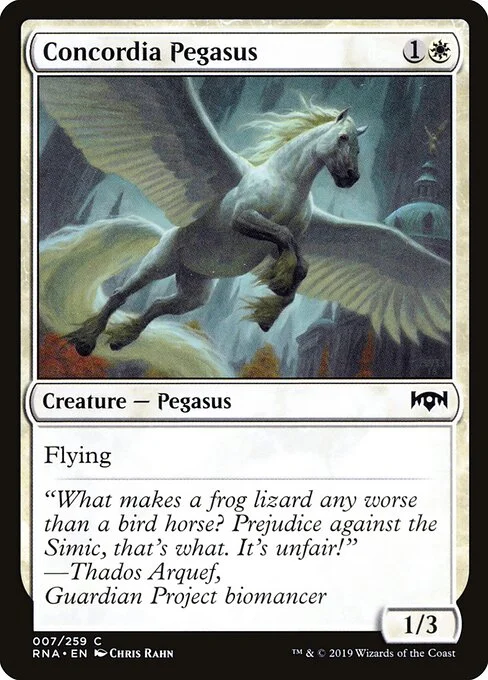 Concordia Pegasus, carta Magic di tipo Creature — Pegasus illustrata da Chris Rahn