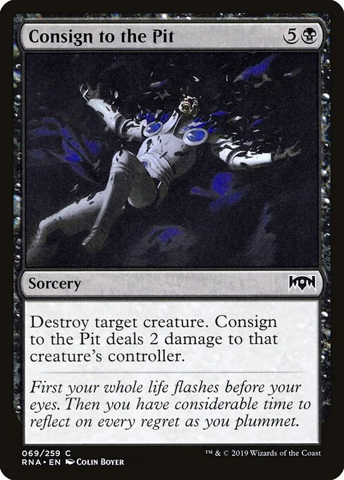 Consign to the Pit, carta Magic di tipo Sorcery illustrata da Colin Boyer