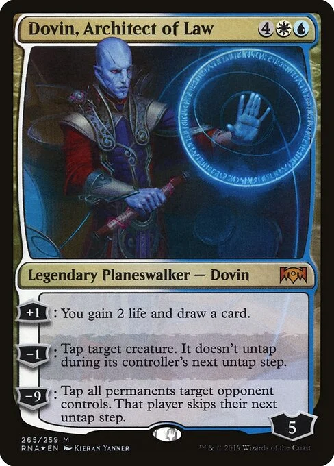Dovin, Architect of Law, carta Magic di tipo Legendary Planeswalker — Dovin illustrata da Kieran Yanner