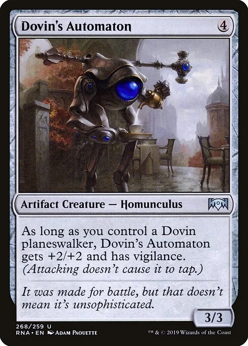 Dovin's Automaton, carta Magic di tipo Artifact Creature — Homunculus illustrata da Adam Paquette
