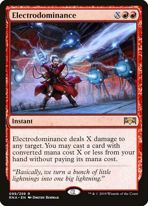 Electrodominance, carta Magic di tipo Instant illustrata da Dmitry Burmak