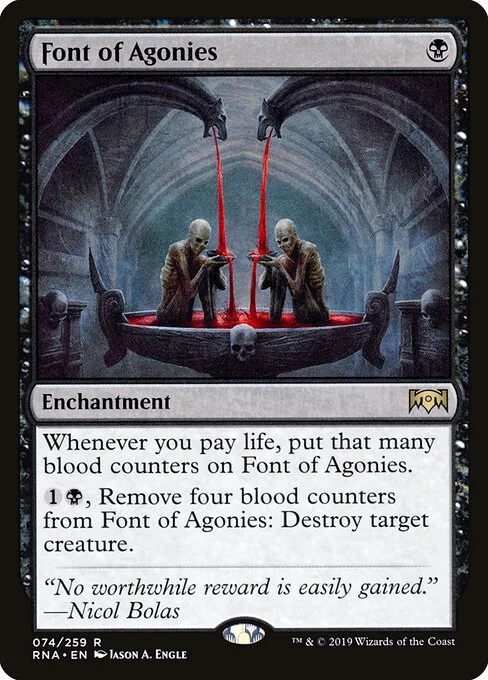 Font of Agonies, carta Magic di tipo Enchantment illustrata da Jason A. Engle