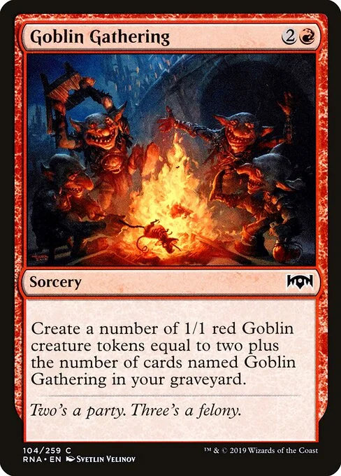 Goblin Gathering, carta Magic di tipo Sorcery illustrata da Svetlin Velinov