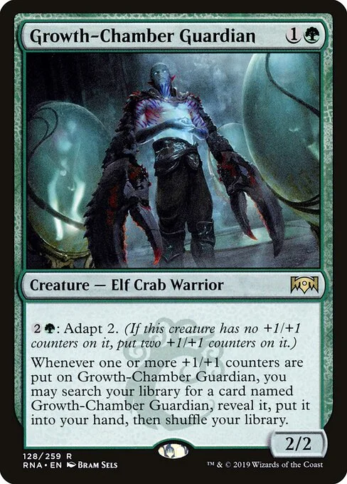 Growth-Chamber Guardian, carta Magic di tipo Creature — Elf Crab Warrior illustrata da Bram Sels