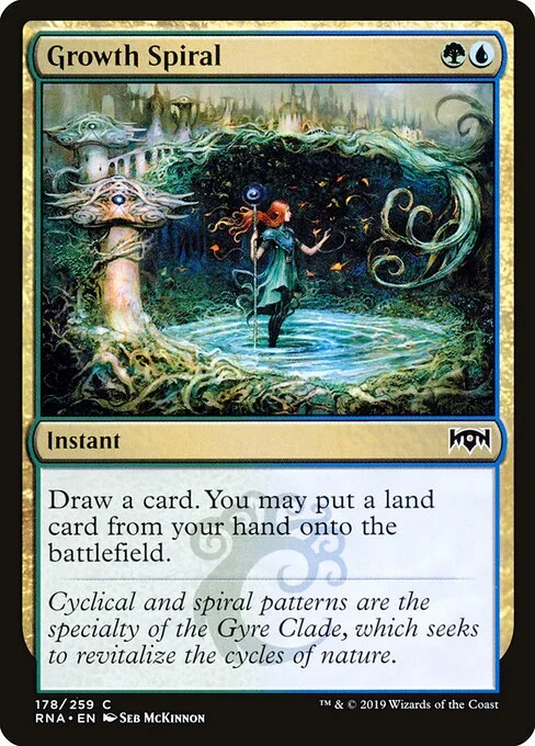 Growth Spiral, carta Magic di tipo Instant illustrata da Seb McKinnon
