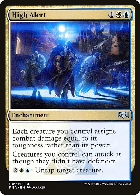 High Alert, carta Magic di tipo Enchantment illustrata da Daarken