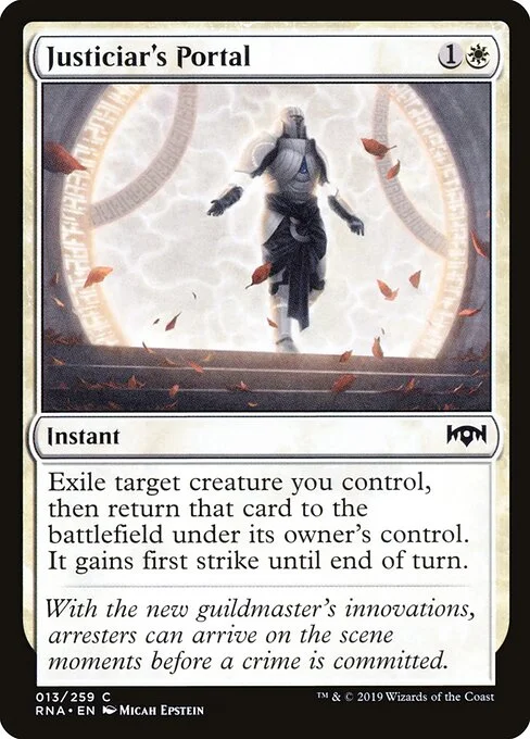 Justiciar's Portal, carta Magic di tipo Instant illustrata da Micah Epstein