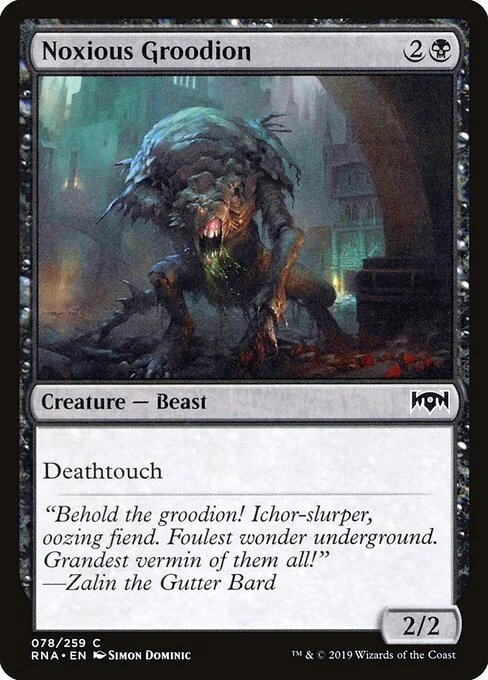Noxious Groodion, carta Magic di tipo Creature — Beast illustrata da Simon Dominic