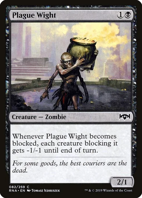 Plague Wight, carta Magic di tipo Creature — Zombie illustrata da Tomasz Jedruszek