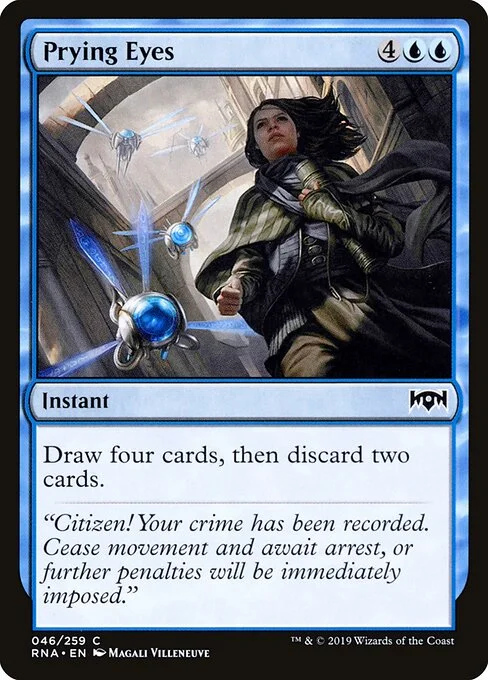 Prying Eyes, carta Magic di tipo Instant illustrata da Magali Villeneuve