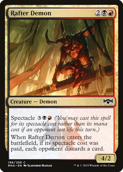 Rafter Demon, carta Magic di tipo Creature — Demon illustrata da Slawomir Maniak
