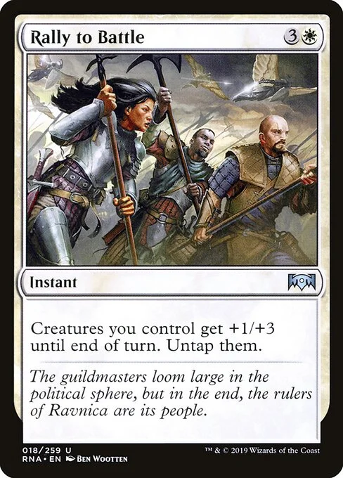 Rally to Battle, carta Magic di tipo Instant illustrata da Ben Wootten