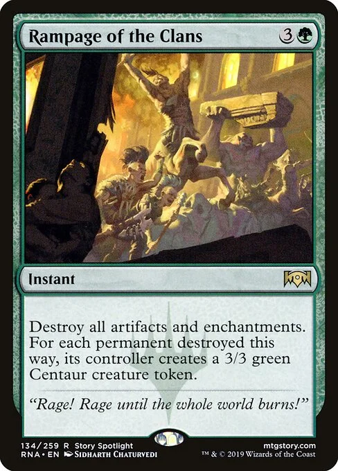Rampage of the Clans, carta Magic di tipo Instant illustrata da Sidharth Chaturvedi