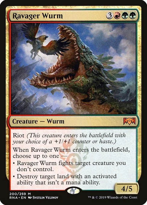 Ravager Wurm, carta Magic di tipo Creature — Wurm illustrata da Svetlin Velinov