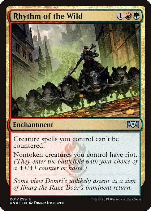 Rhythm of the Wild, carta Magic di tipo Enchantment illustrata da Tomasz Jedruszek