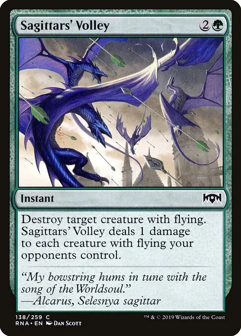 Sagittars' Volley, carta Magic di tipo Instant illustrata da Dan Murayama Scott