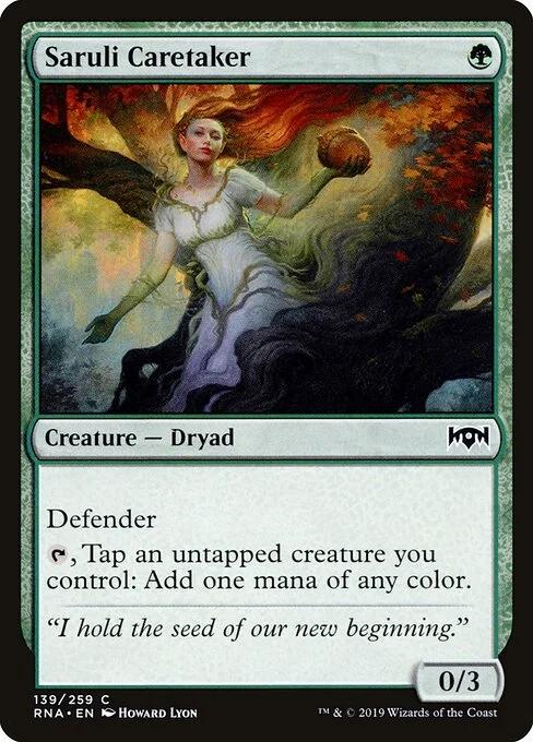 Saruli Caretaker, carta Magic di tipo Creature — Dryad illustrata da Howard Lyon