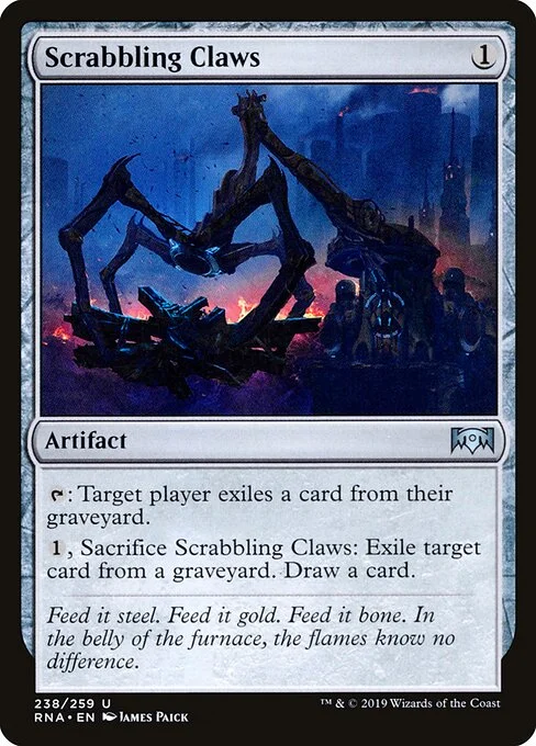 Scrabbling Claws, carta Magic di tipo Artifact illustrata da James Paick