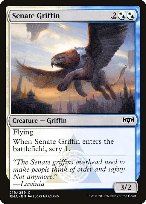 Senate Griffin, carta Magic di tipo Creature — Griffin illustrata da Lucas Graciano