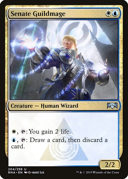 Senate Guildmage, carta Magic di tipo Creature — Human Wizard illustrata da G-host Lee
