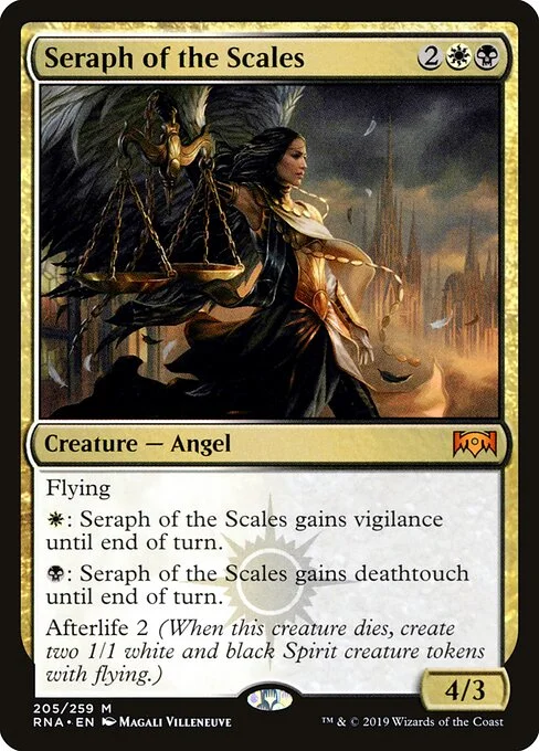 Seraph of the Scales, carta Magic di tipo Creature — Angel illustrata da Magali Villeneuve