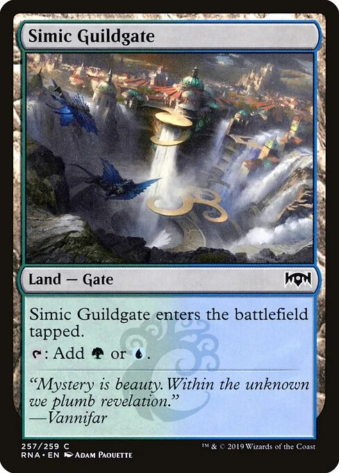 Simic Guildgate, carta Magic di tipo Land — Gate illustrata da Adam Paquette