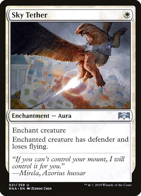 Sky Tether, carta Magic di tipo Enchantment — Aura illustrata da Zezhou Chen