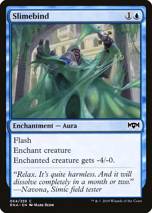Slimebind, carta Magic di tipo Enchantment — Aura illustrata da Mark Behm
