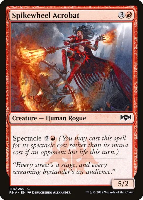 Spikewheel Acrobat, carta Magic di tipo Creature — Human Rogue illustrata da Deruchenko Alexander