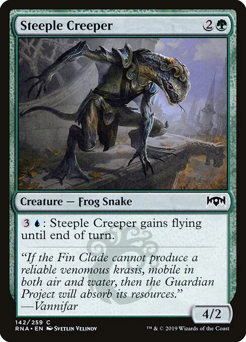 Steeple Creeper, carta Magic di tipo Creature — Frog Snake illustrata da Svetlin Velinov