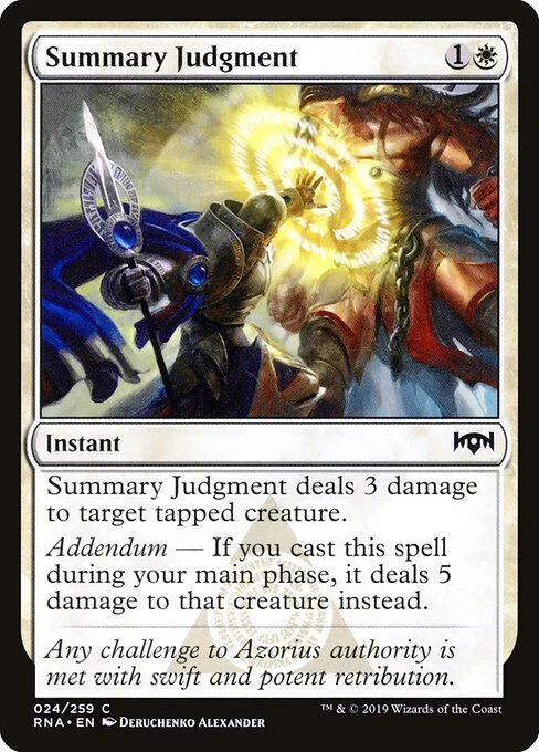 Summary Judgment, carta Magic di tipo Instant illustrata da Deruchenko Alexander