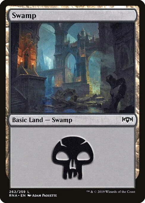 Swamp, carta Magic di tipo Basic Land — Swamp illustrata da Adam Paquette
