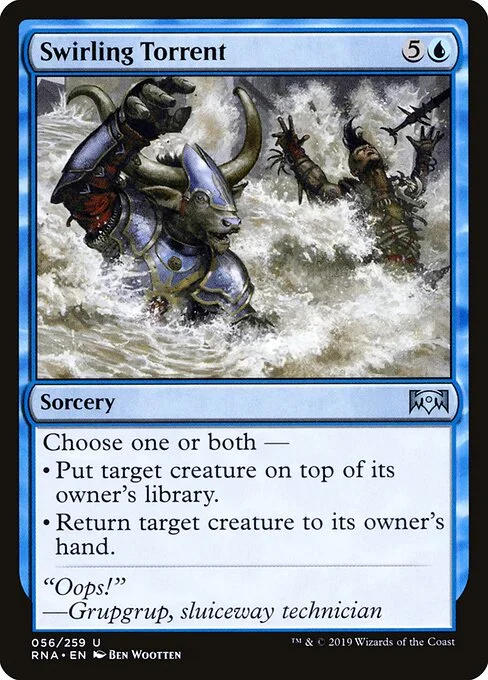 Swirling Torrent, carta Magic di tipo Sorcery illustrata da Ben Wootten