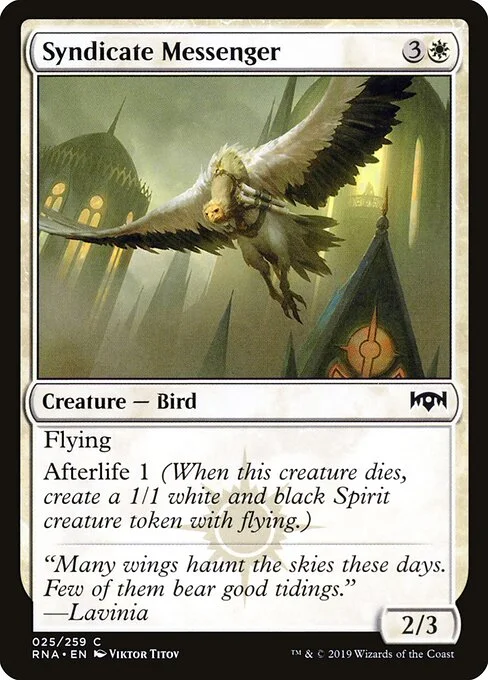 Syndicate Messenger, carta Magic di tipo Creature — Bird illustrata da Viktor Titov