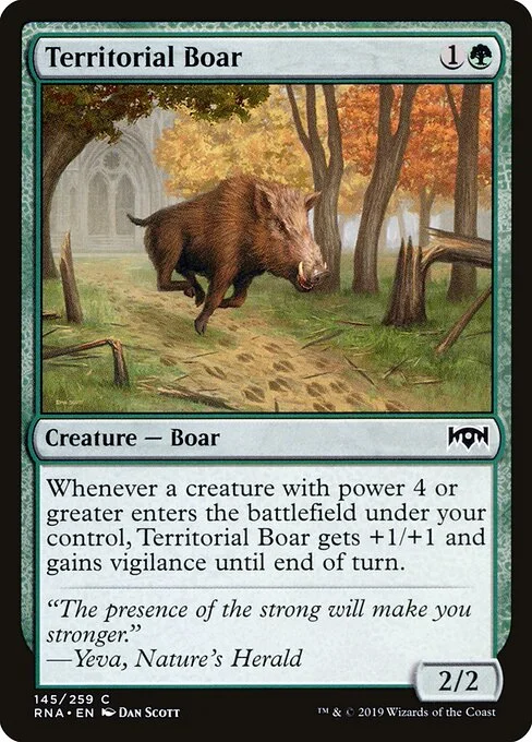 Territorial Boar, carta Magic di tipo Creature — Boar illustrata da Dan Murayama Scott