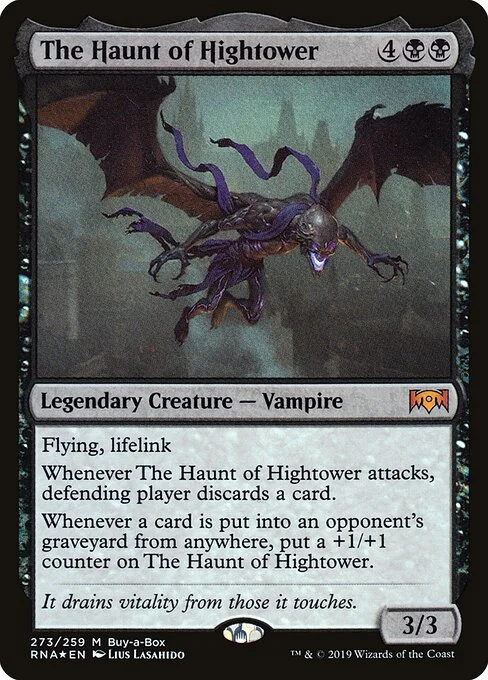The Haunt of Hightower, carta Magic di tipo Legendary Creature — Vampire illustrata da Lius Lasahido